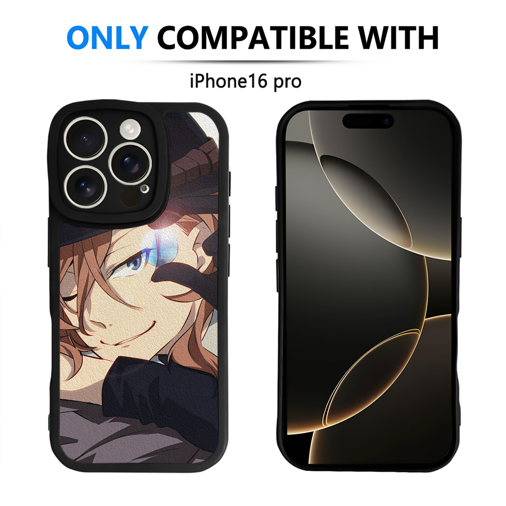 （画像用） 文豪ストレイドッグス Bungo Stray Dogs 【iPhone 16シリーズ対応】シリコンスマホケース（レザー調） 材質：シリコン